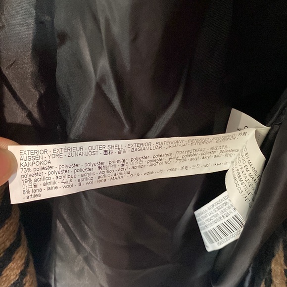 Stradivarius Brown Zebra Print Coat - Picture 12 of 15